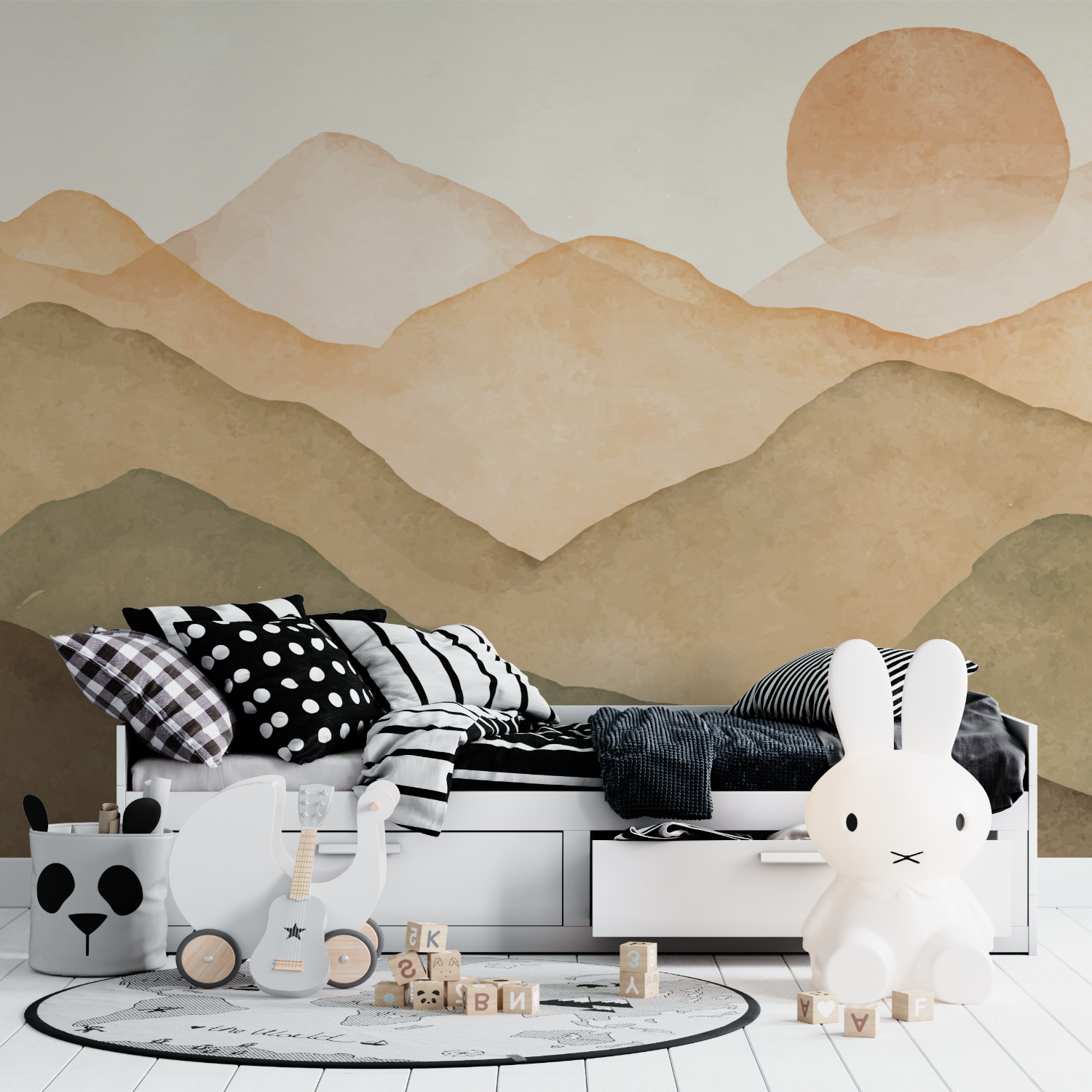 Beige Children's Wallpaper | Murals Wallpaper