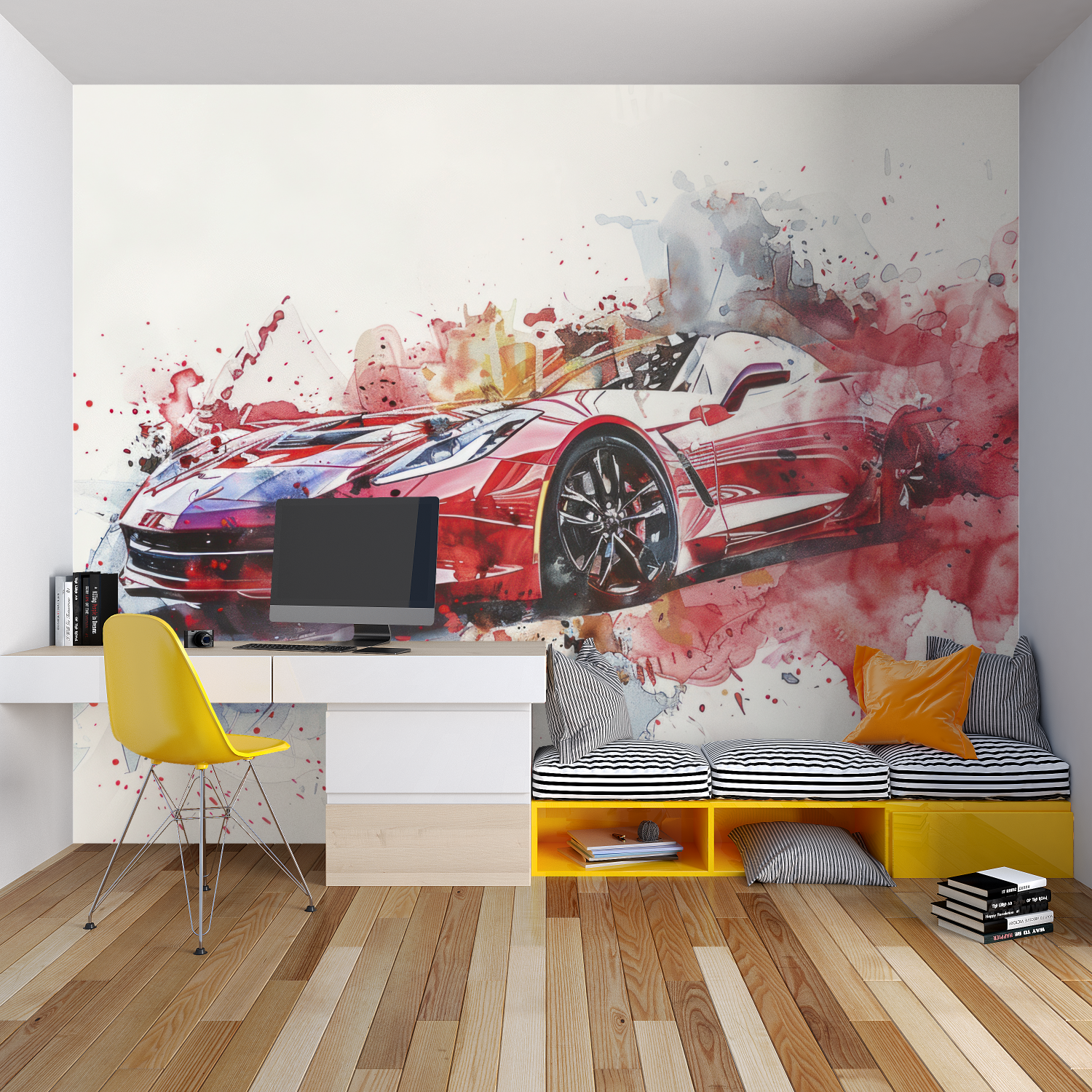 Giant Car Poster Wallpaper | Murals Wallpaper