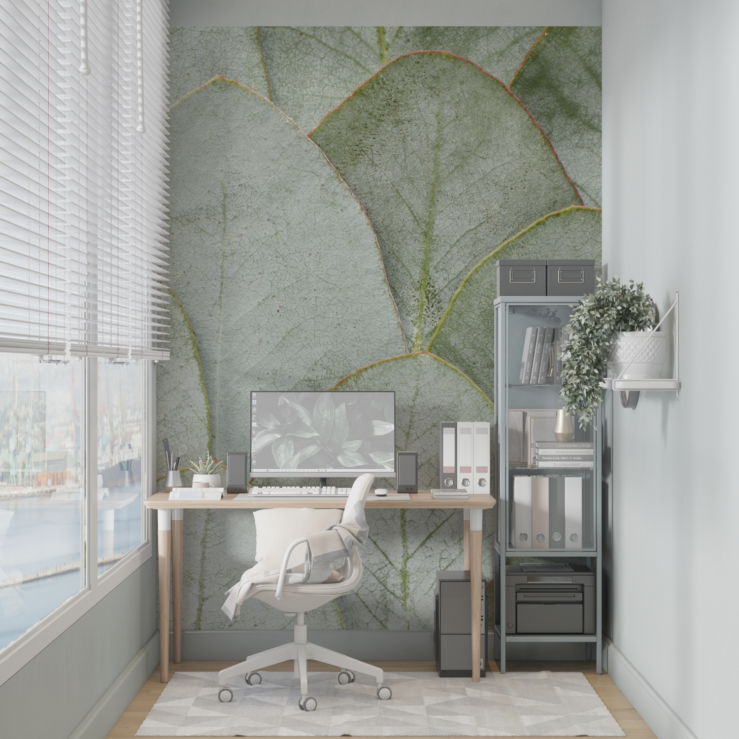 Large Green Leaf Wallpaper | Murals Wallpaper