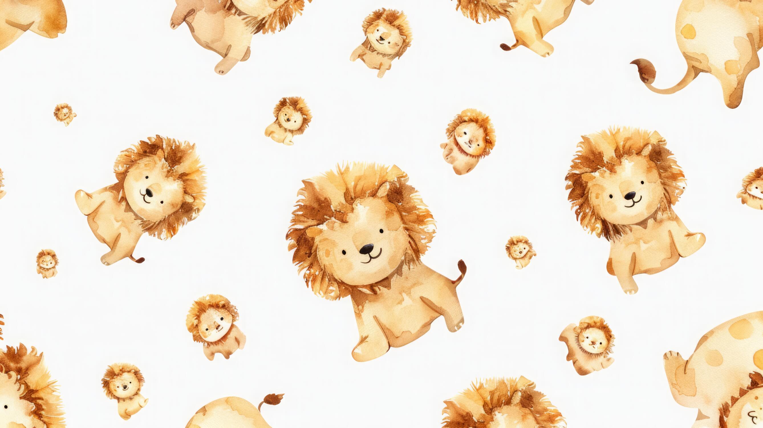 Lion Small Pattern Wallpaper | Murals Wallpaper