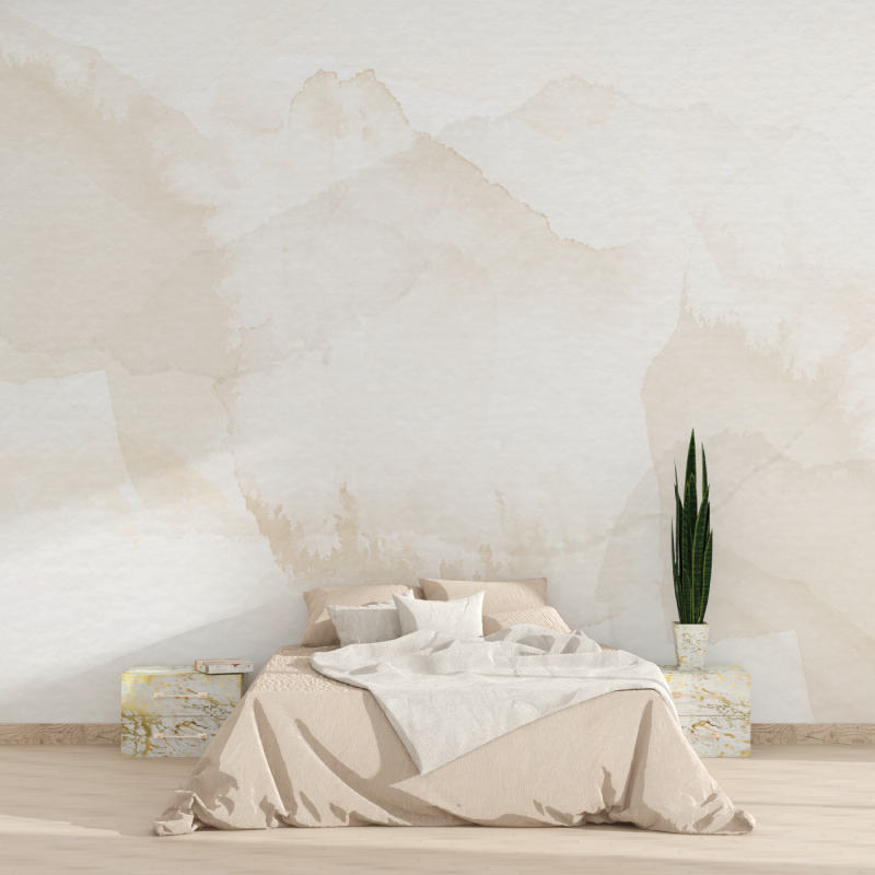 Beige Watercolor Wallpaper | Murals Wallpaper