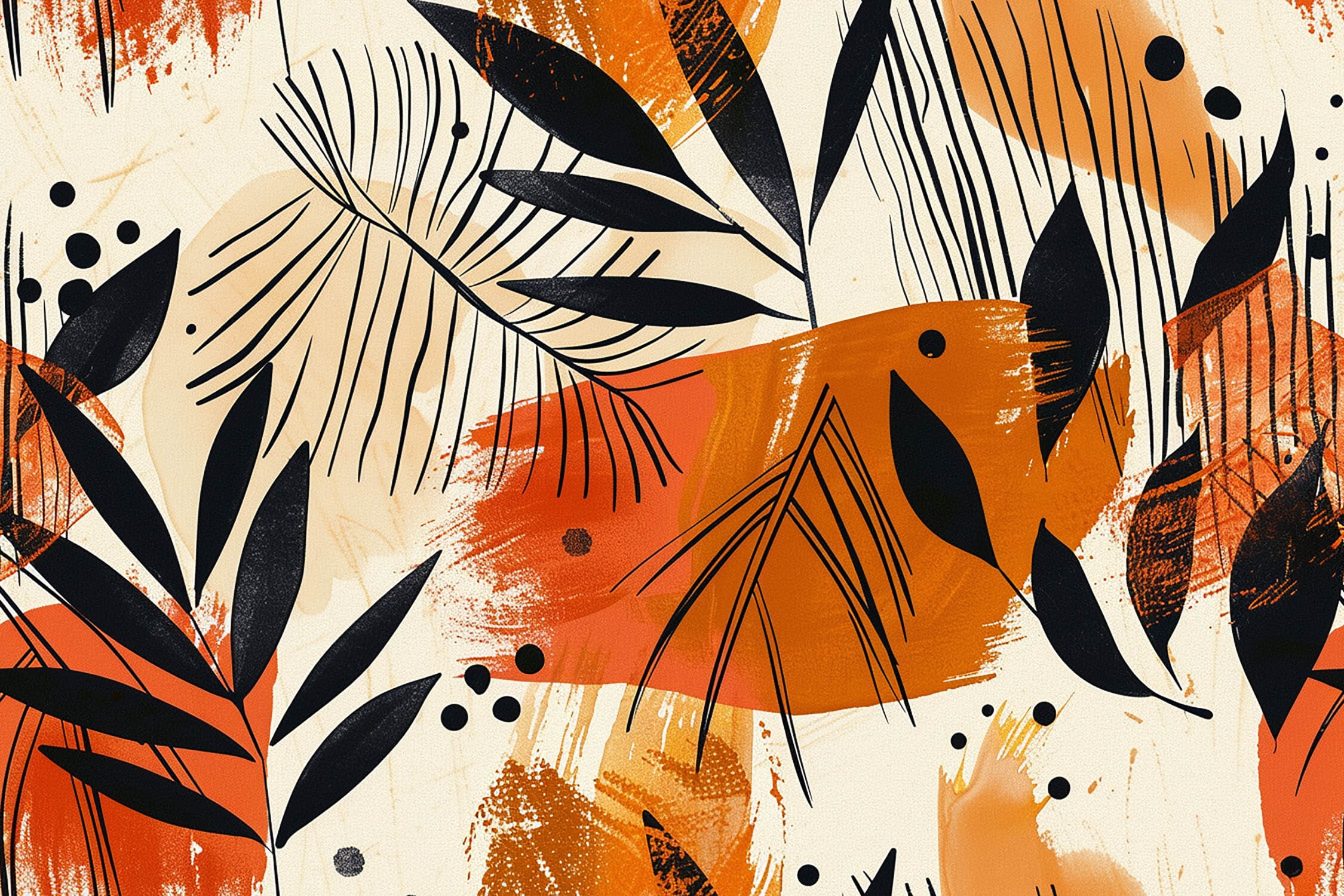 Retro Orange Wallpaper | Murals Wallpaper