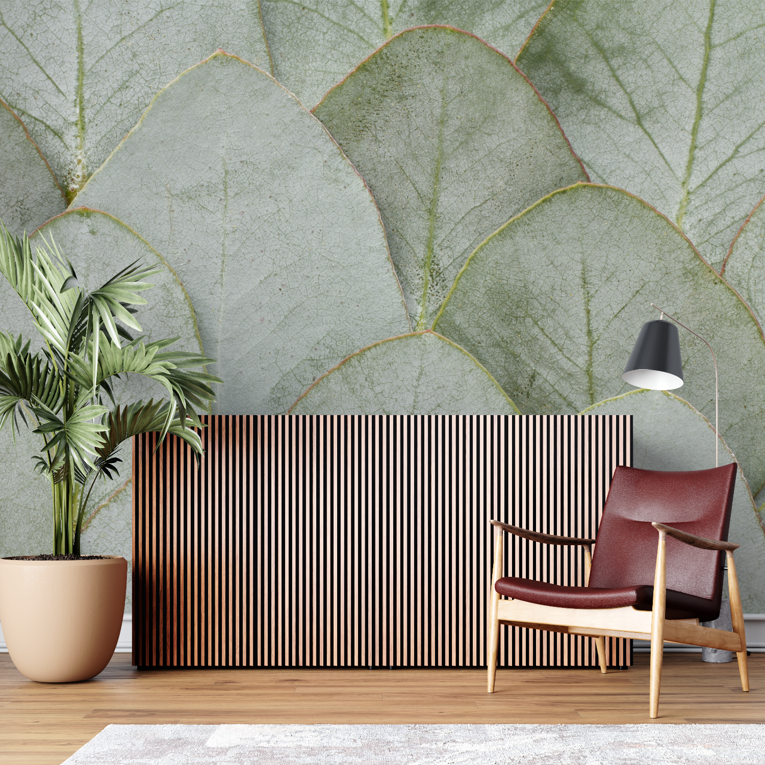 Large Green Leaf Wallpaper | Murals Wallpaper