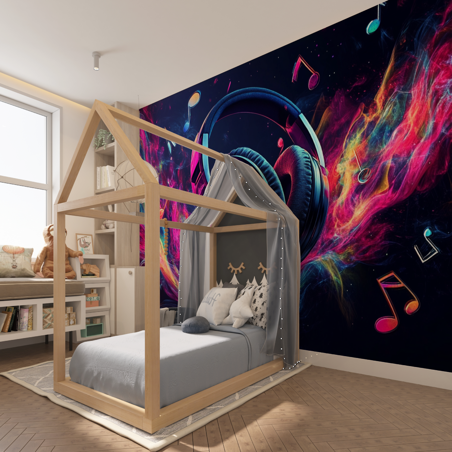 Tapete Tapisserie-Held mit guter Stimmung