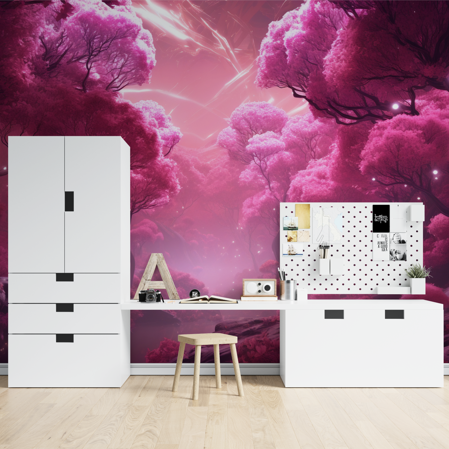 Anime Pink Wallpaper | Murals Wallpaper