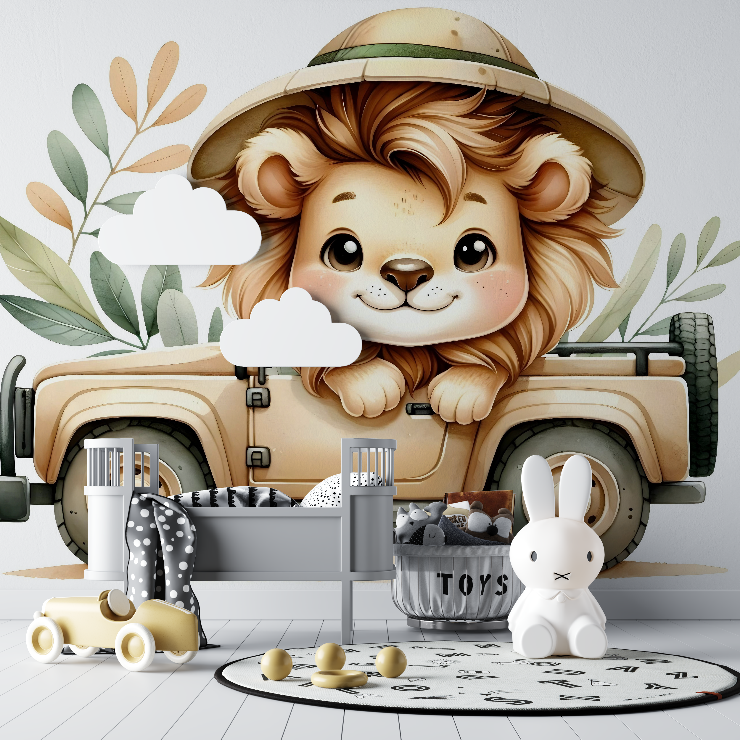 Safari Lion Wallpaper for Kids | Murals Wallpaper