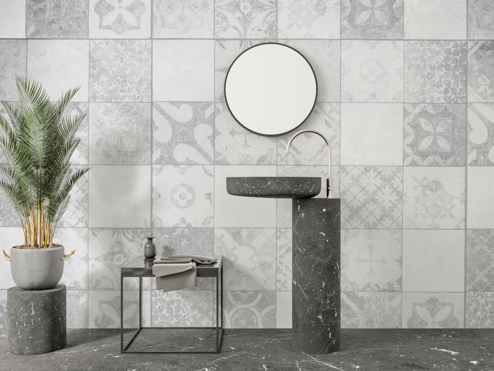 Bathroom Tile Effect Wallpaper | Murals Wallpaper