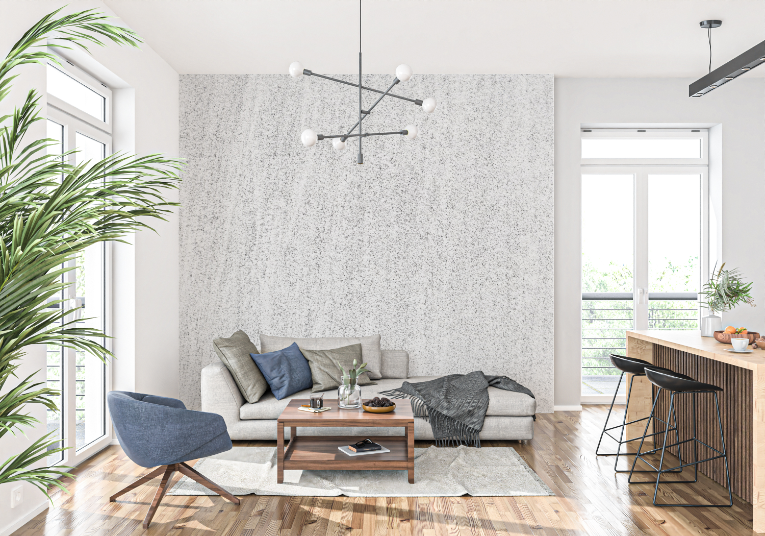 White Gray Glitter Wallpaper | Murals Wallpaper