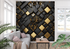3D Black and Gold Wallpaper | Murals Wallpaper
