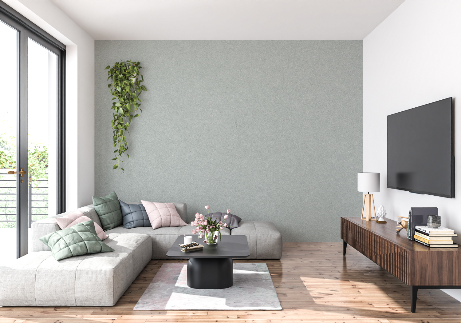 Gray Green Wallpaper | Murals Wallpaper