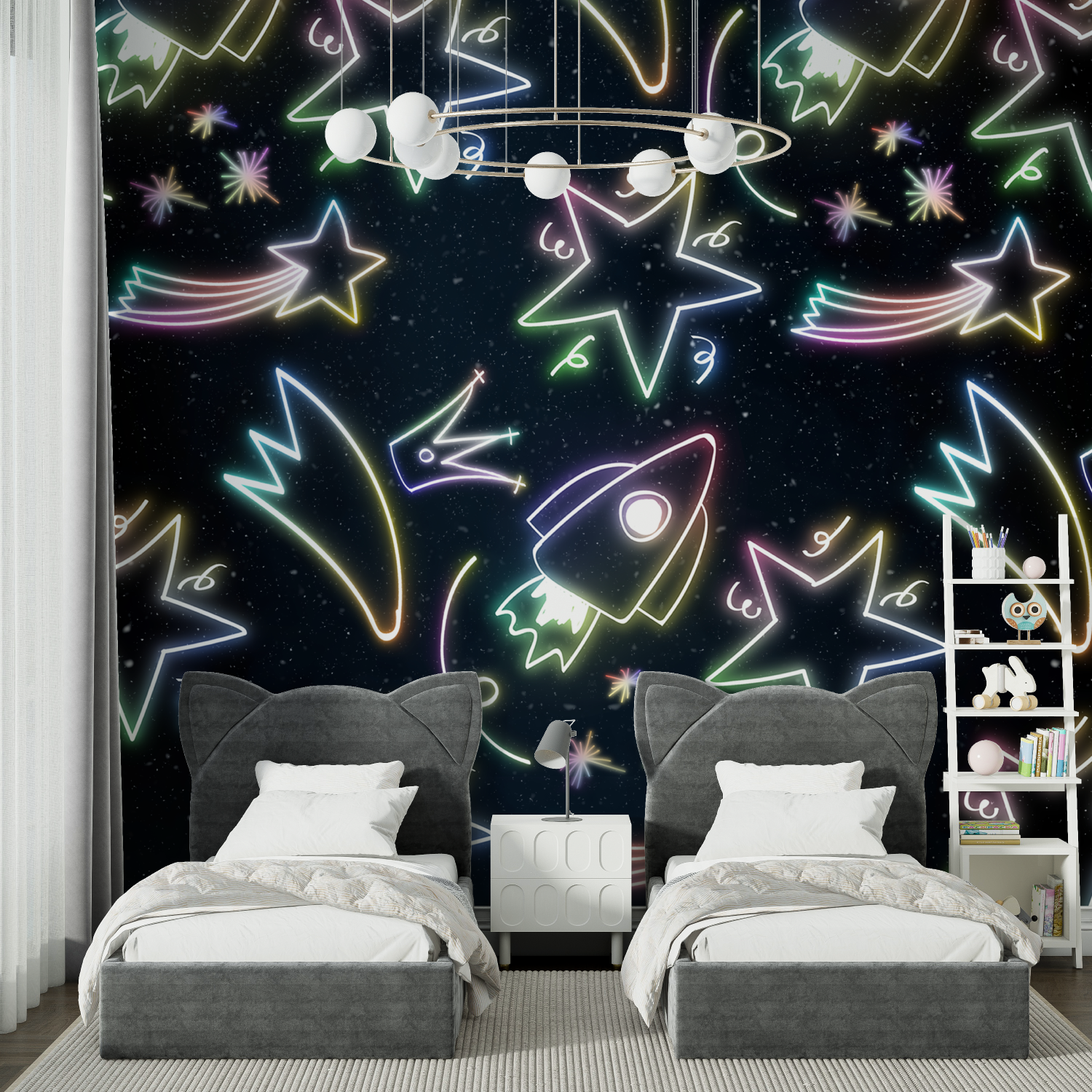 Neon Lights Teen Wallpaper | Murals Wallpaper
