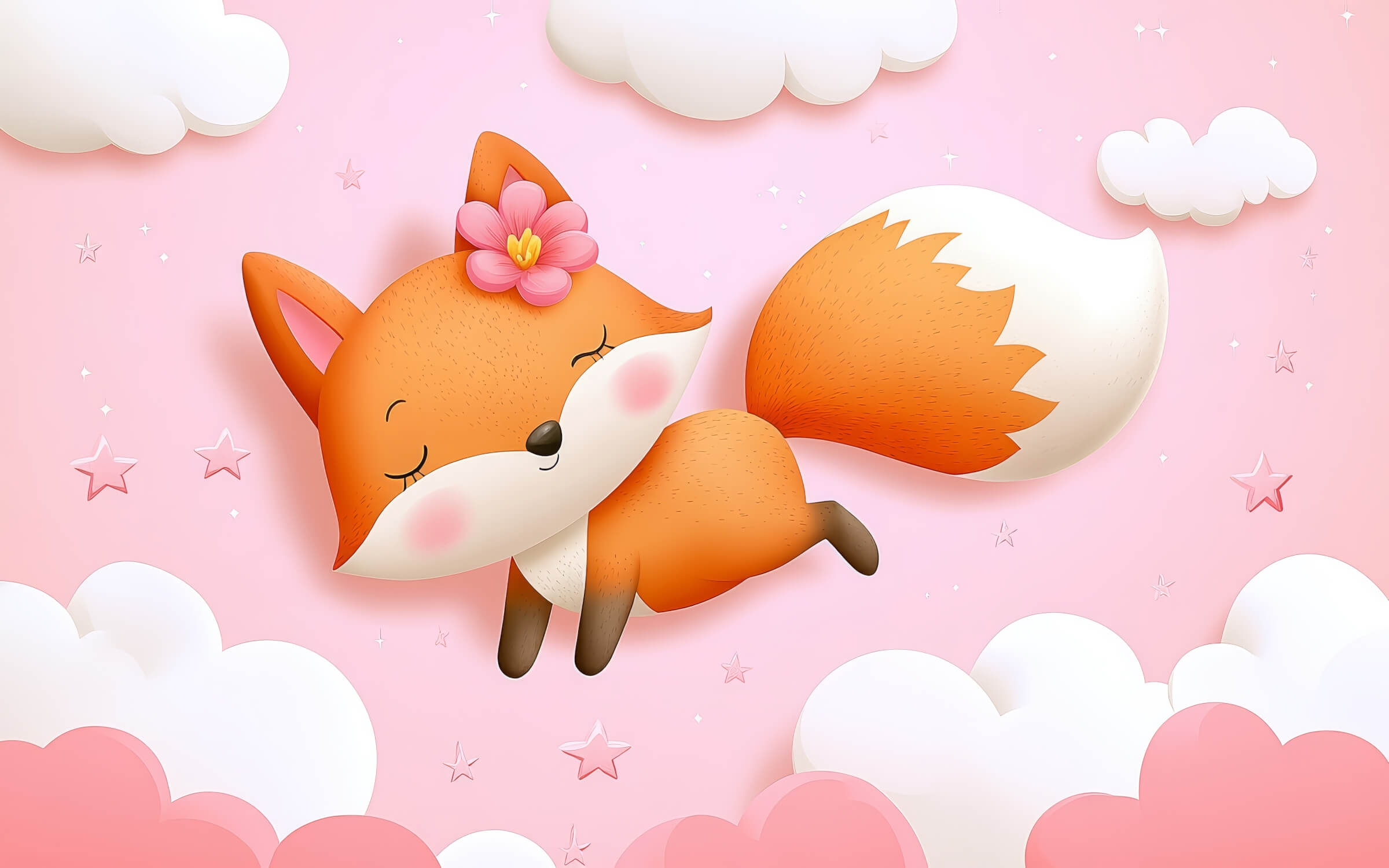Fox Wallpaper Girls' Room | Murals Wallpaper