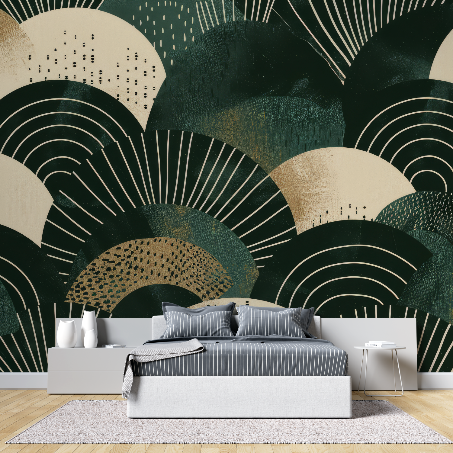 Japanese Green Wallpaper | Murals Wallpaper
