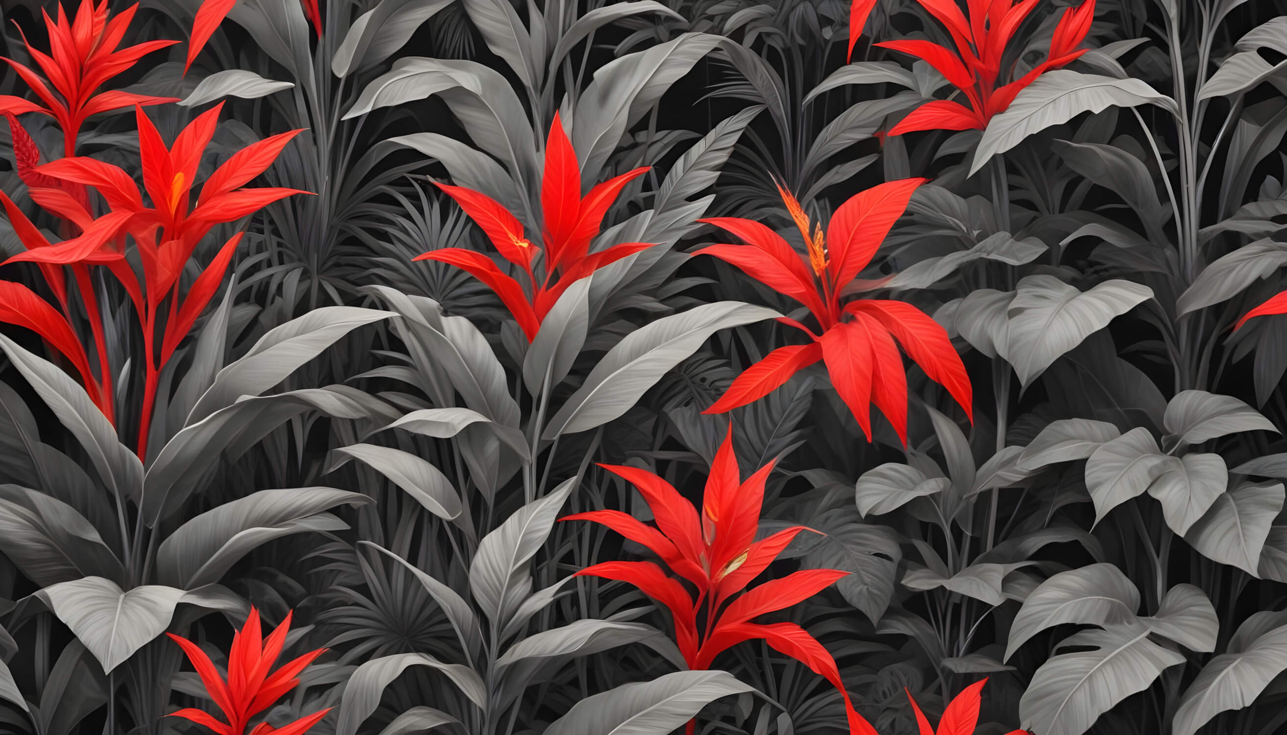 Gray Red Wallpaper | Murals Wallpaper