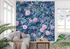 Blue and Pink Floral Wallpaper | Murals Wallpaper