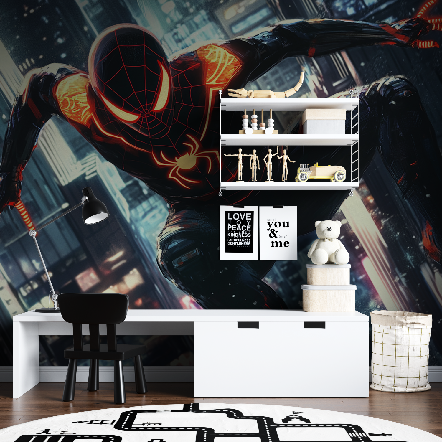 Tapeten Spiderman Brulant – Tapisserie-Held