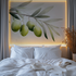 Big olives watercolor mural wallpaper chambre premium