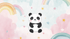 Pastel Panda and Rainbow Wallpaper | Murals Wallpaper