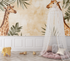 Giraffe and Jungle Sepia Wallpaper | Murals Wallpaper