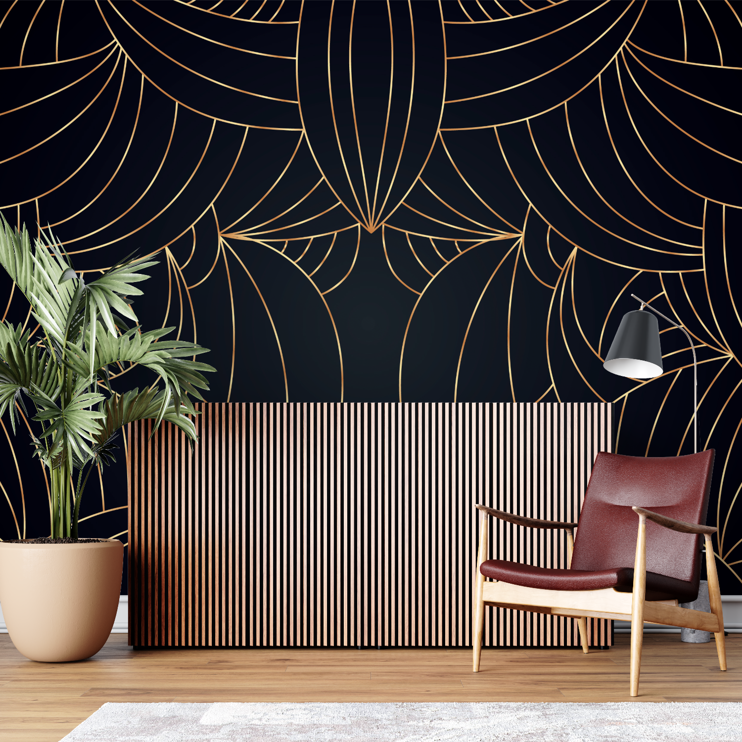 Black and Gold Art Deco Wallpaper | Murals Wallpaper