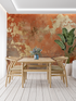 Terracotta Wallpaper with Metallic Gold Highlights | Murals Wallpaper