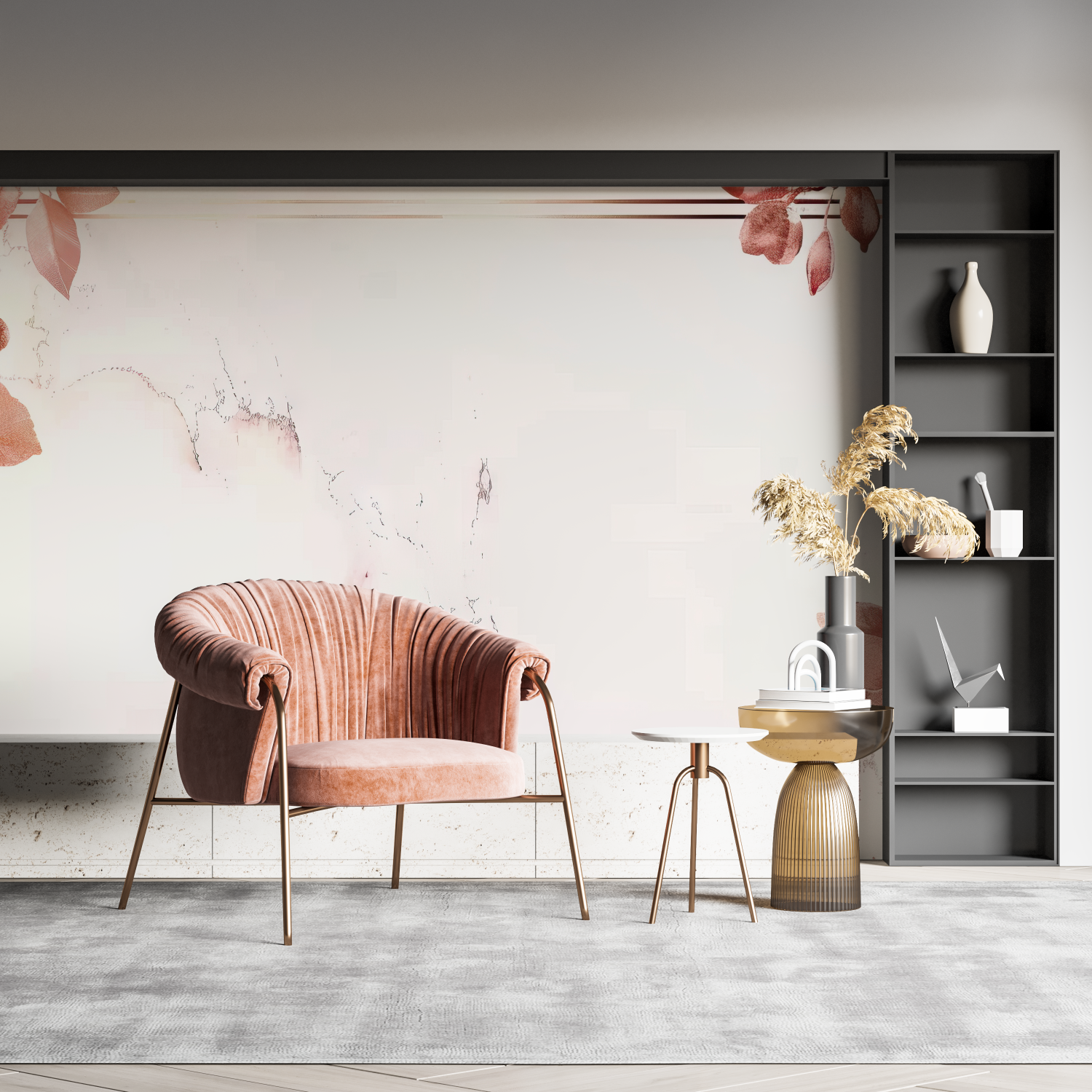 White and Terracotta Wallpaper | Murals Wallpaper