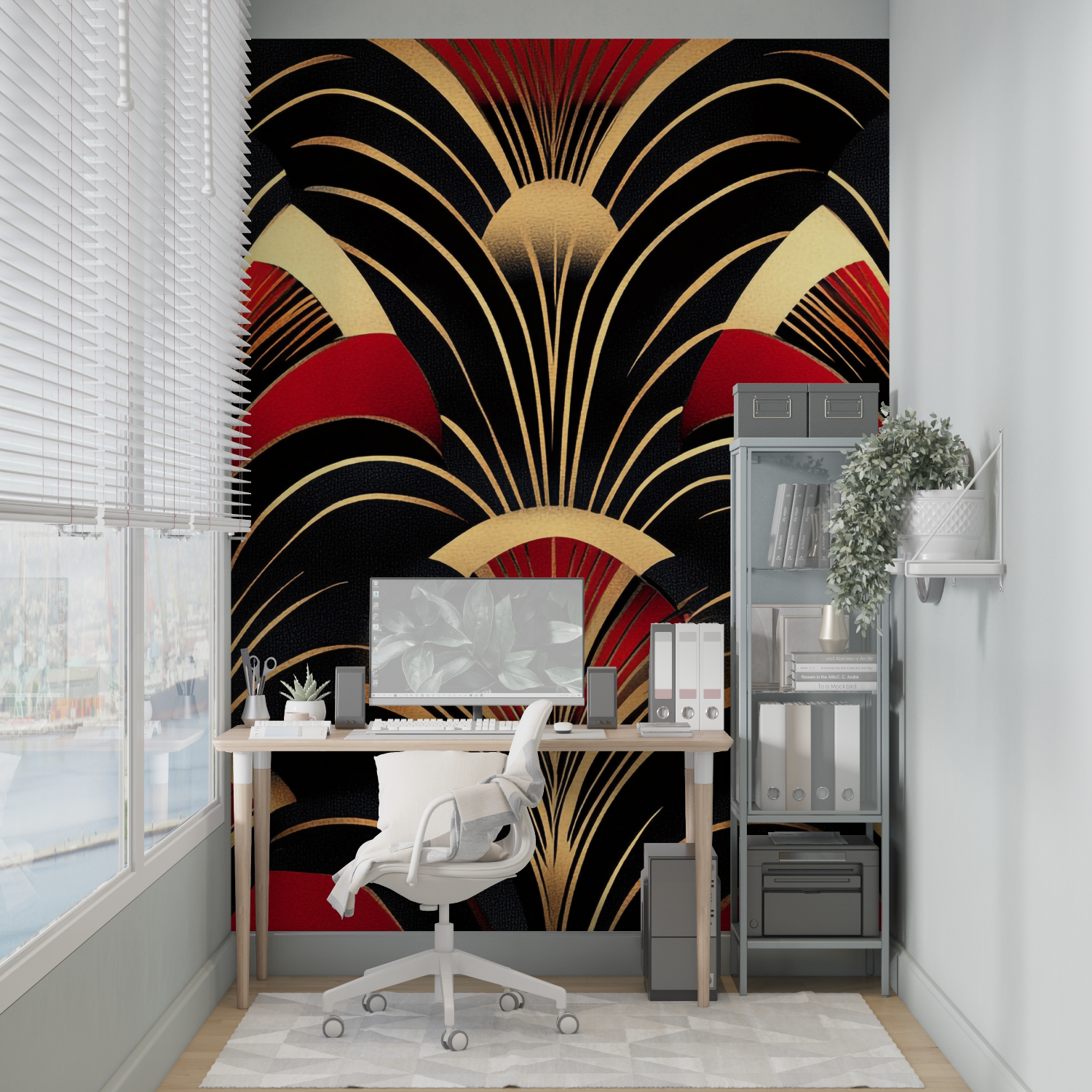 Red Black Pattern Wallpaper | Murals Wallpaper