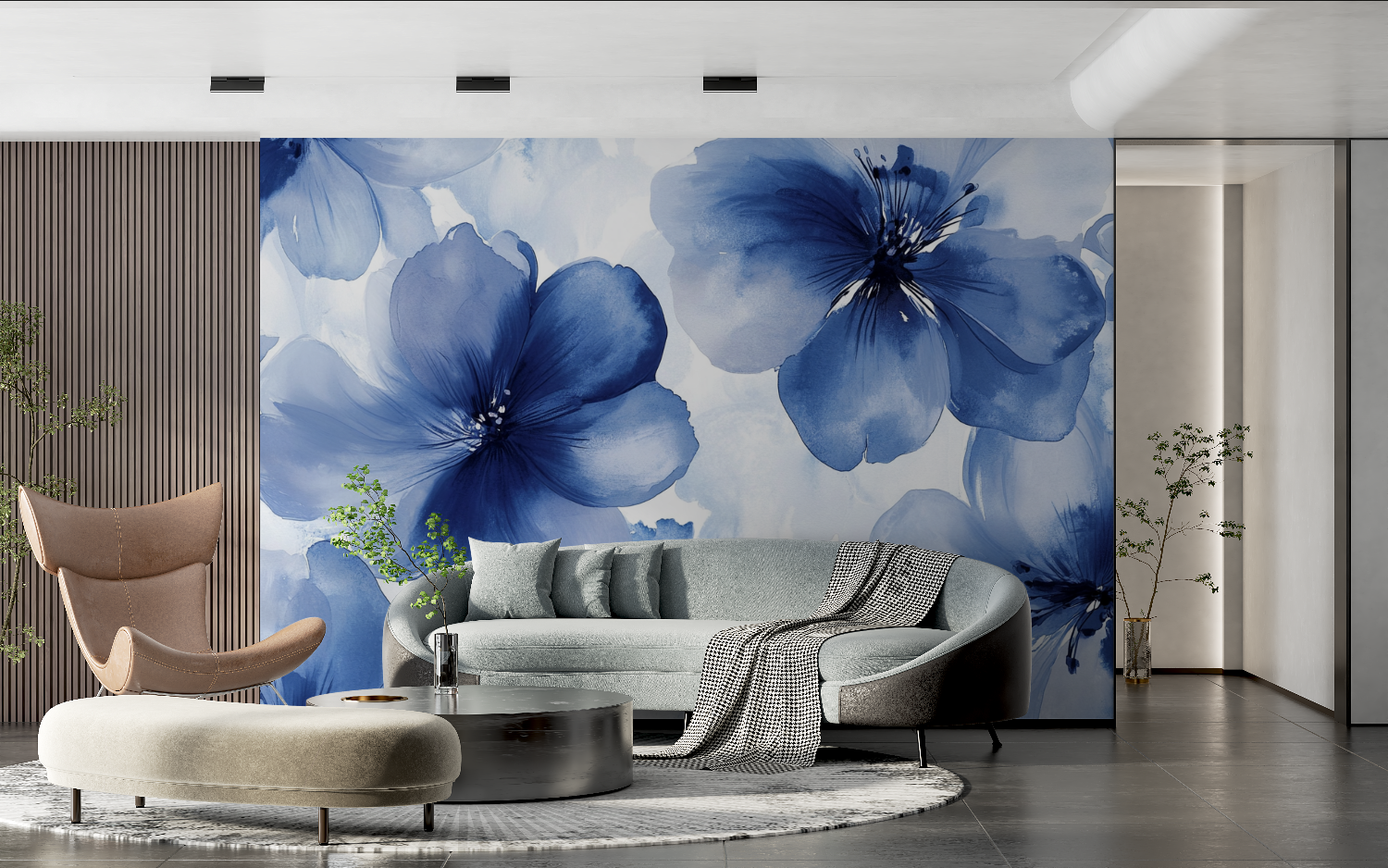 Elegant Watercolor Flower Wallpaper | Murals Wallpaper