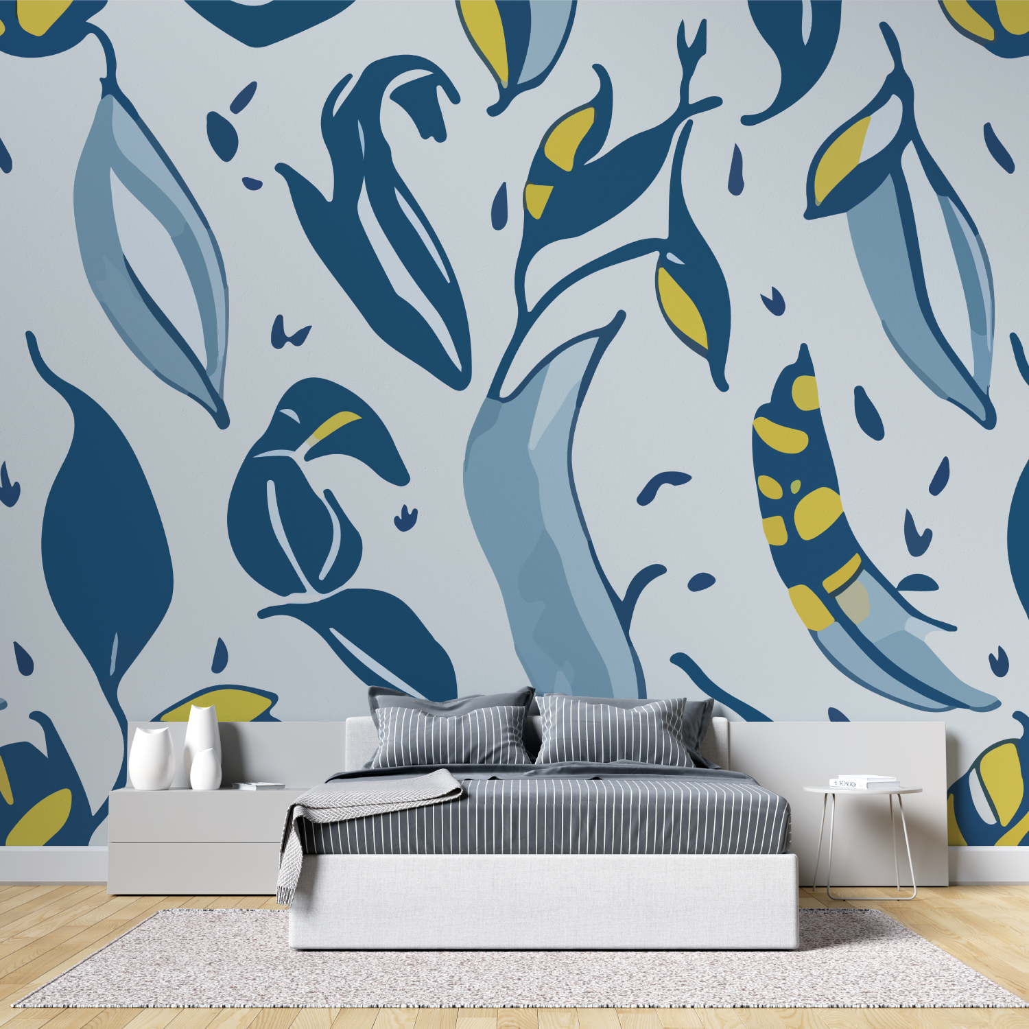 Yellow Blue Wallpaper | Murals Wallpaper