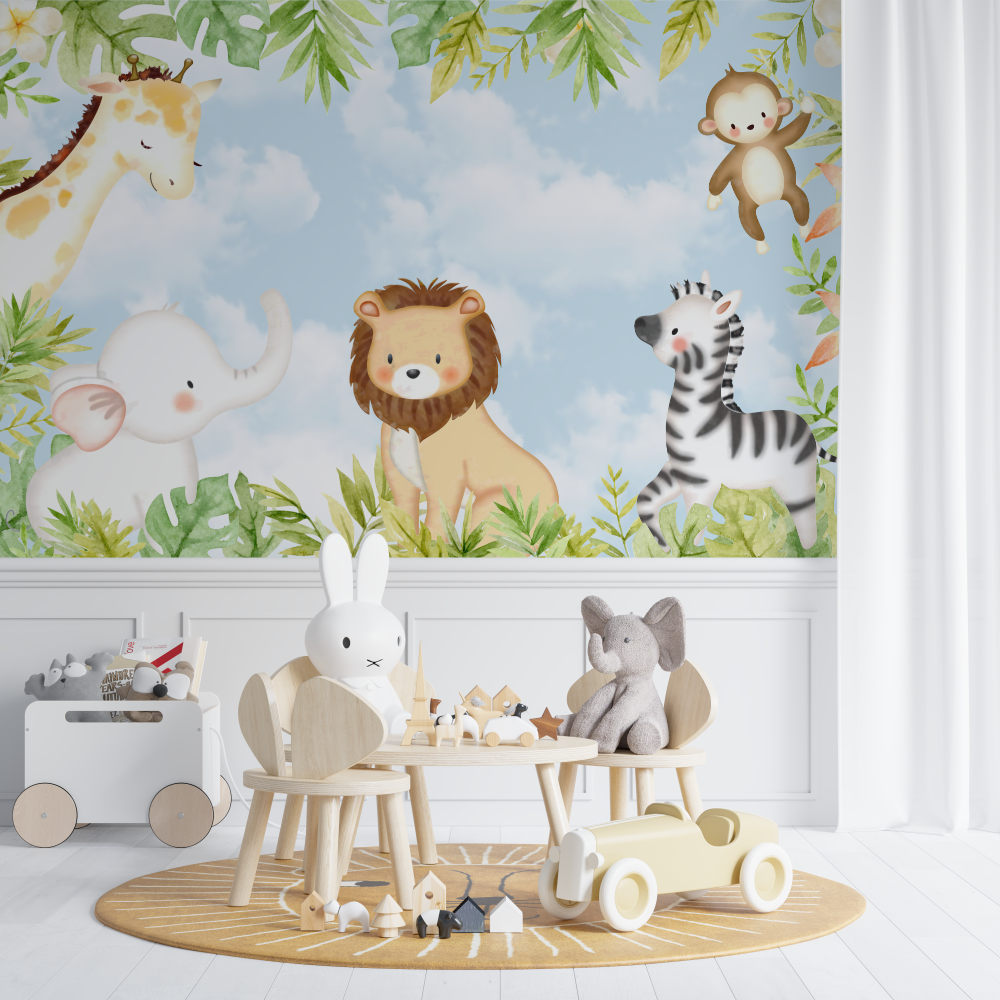 Savanna Friends Lion Wallpaper | Murals Wallpaper