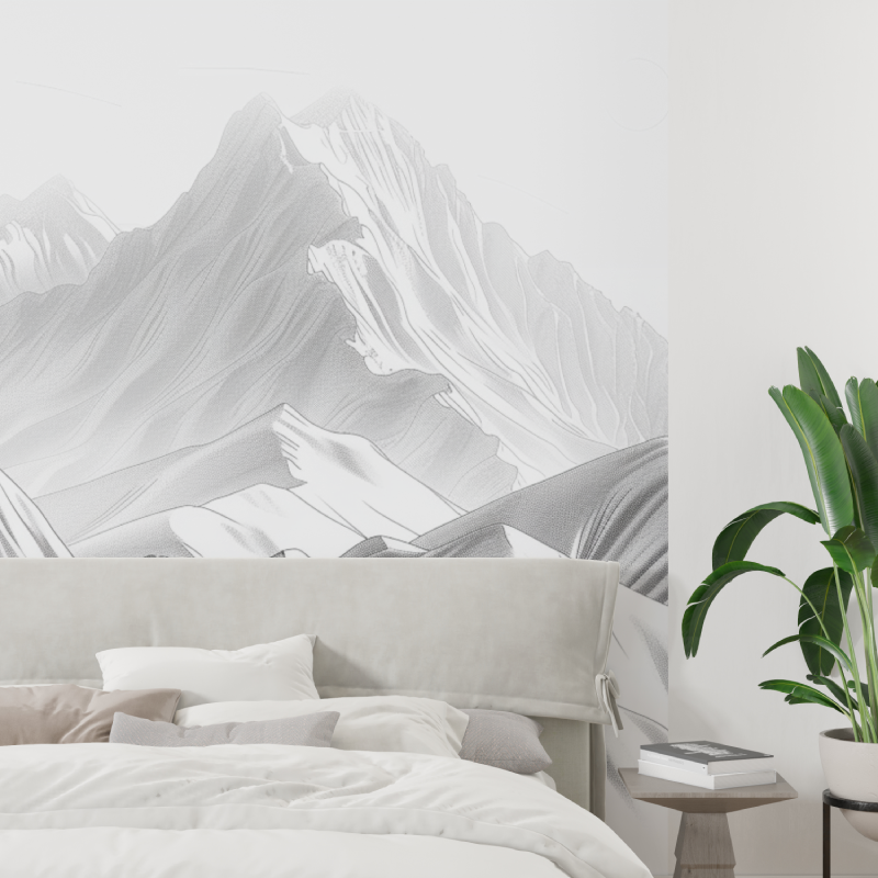 Mountain Graphic Style Restaurant Wallpaper | Murals Wallpaper