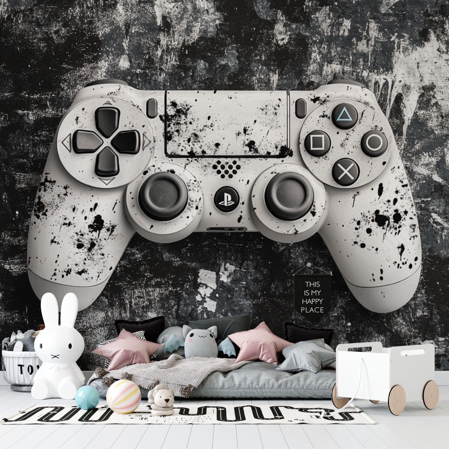 Gaming Console Gray Wallpaper | Murals Wallpaper