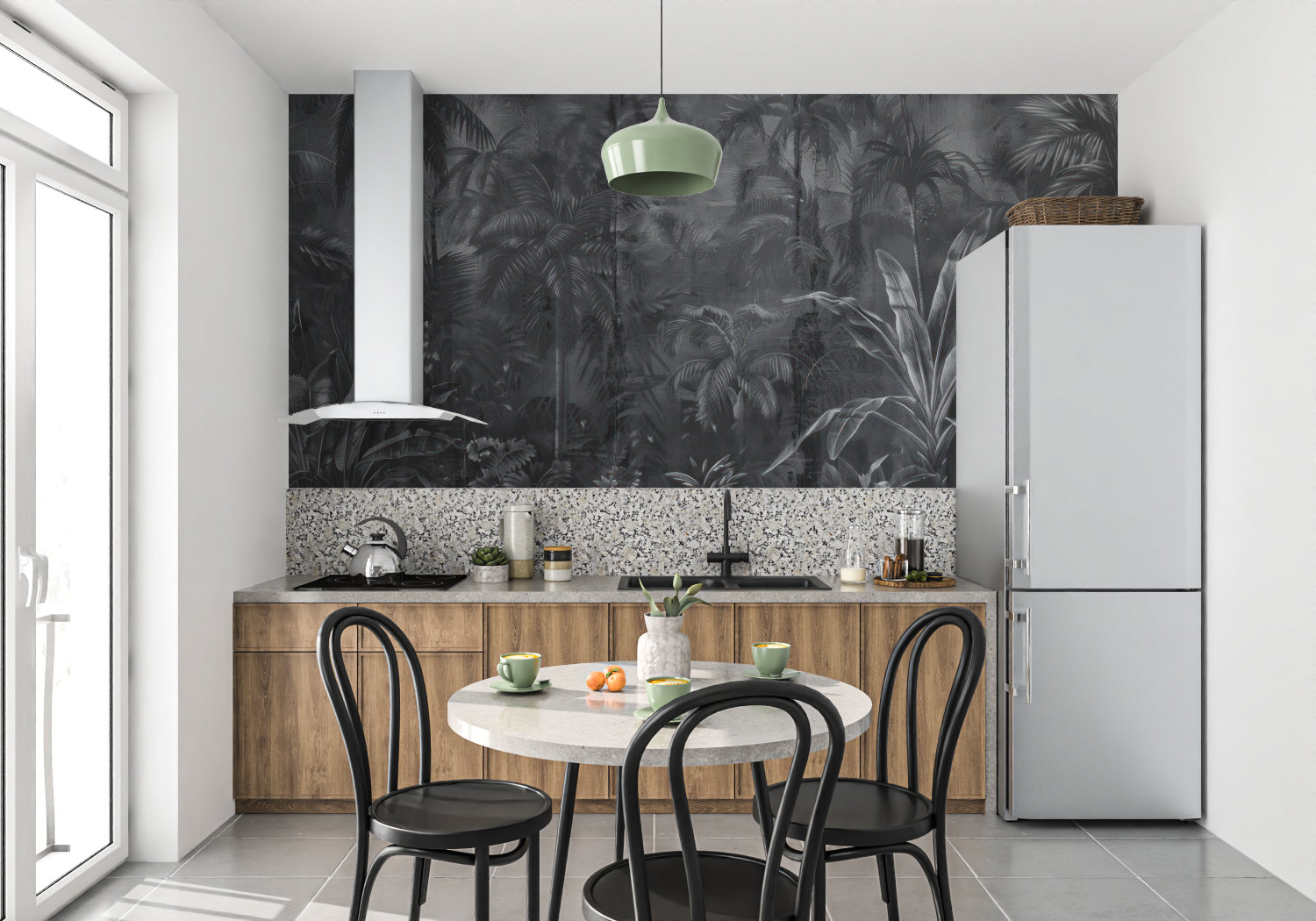 Black Scenic Wallpaper | Murals Wallpaper