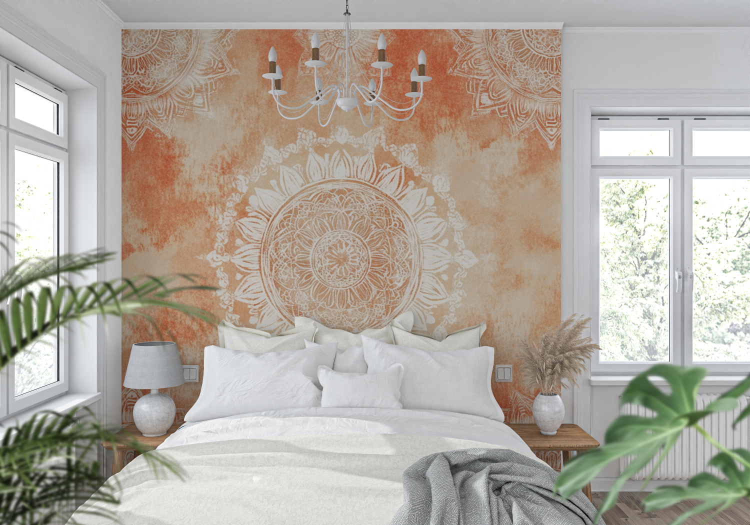 Terracotta Boho Chic Wallpaper | Murals Wallpaper