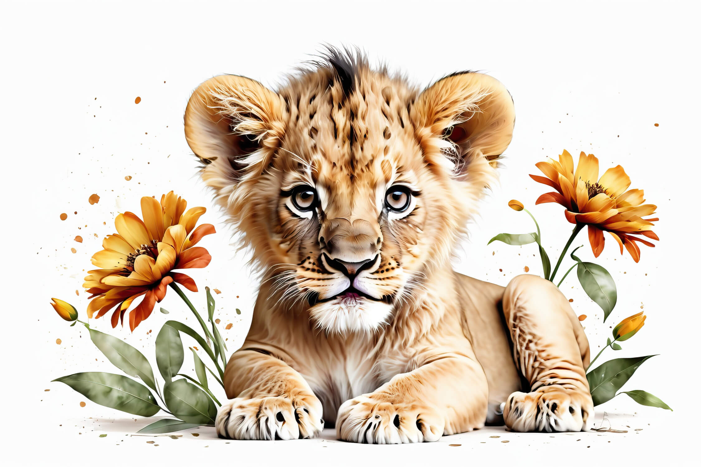 Pastel Lion Wallpaper | Murals Wallpaper