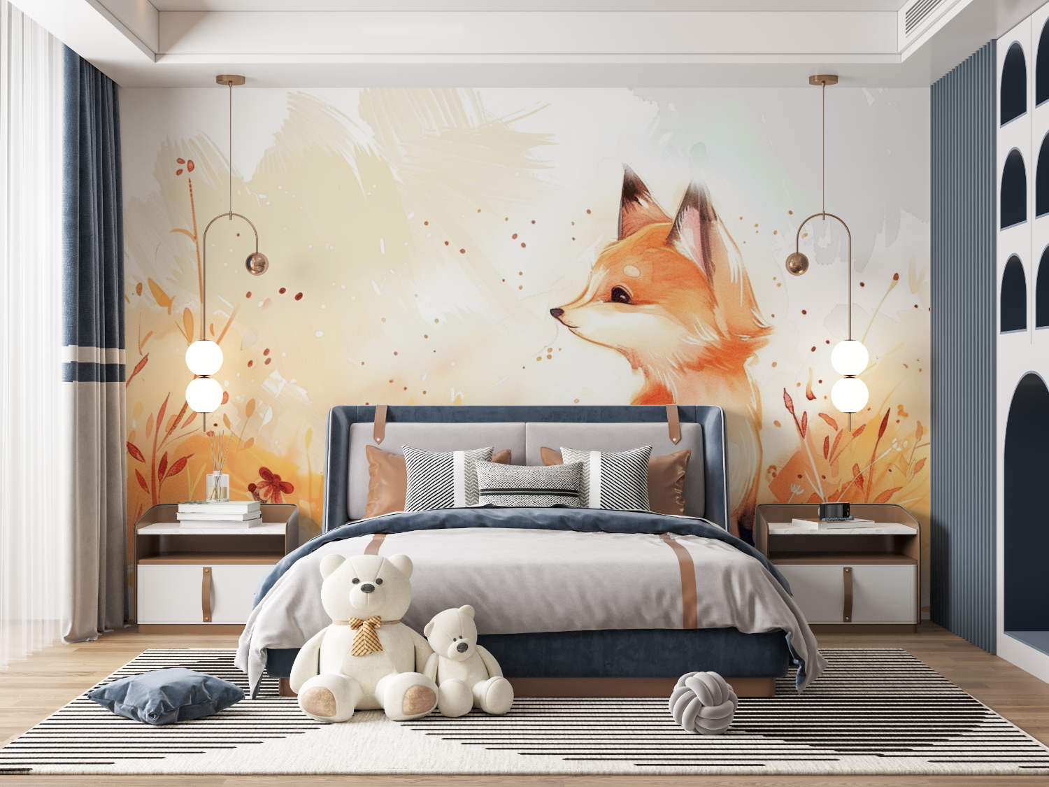 Fox Wallpaper for Kids | Murals Wallpaper