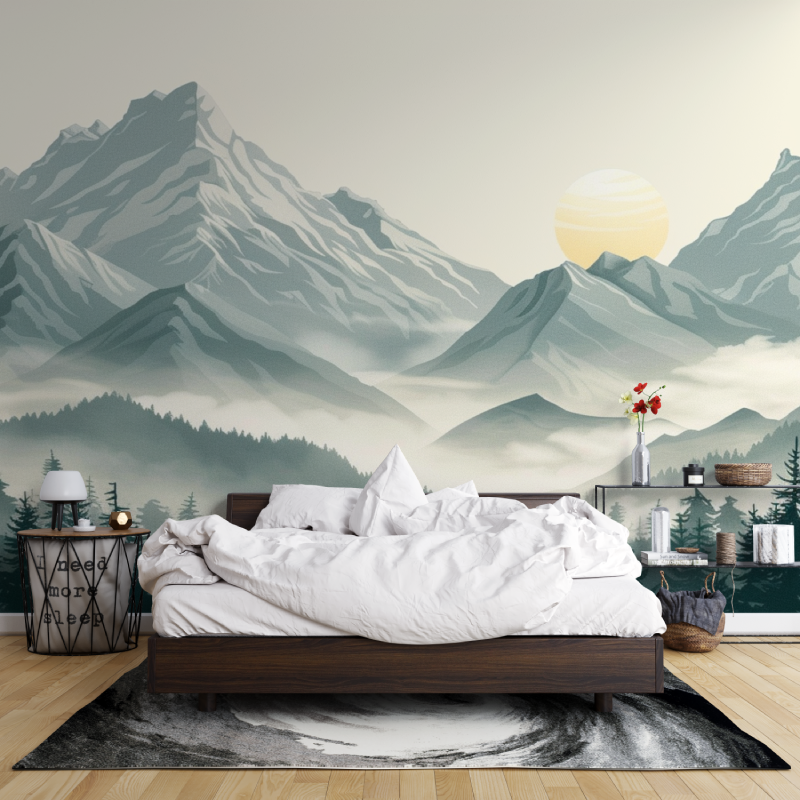 Scandinavian Mountain Kids Wallpaper | Murals Wallpaper