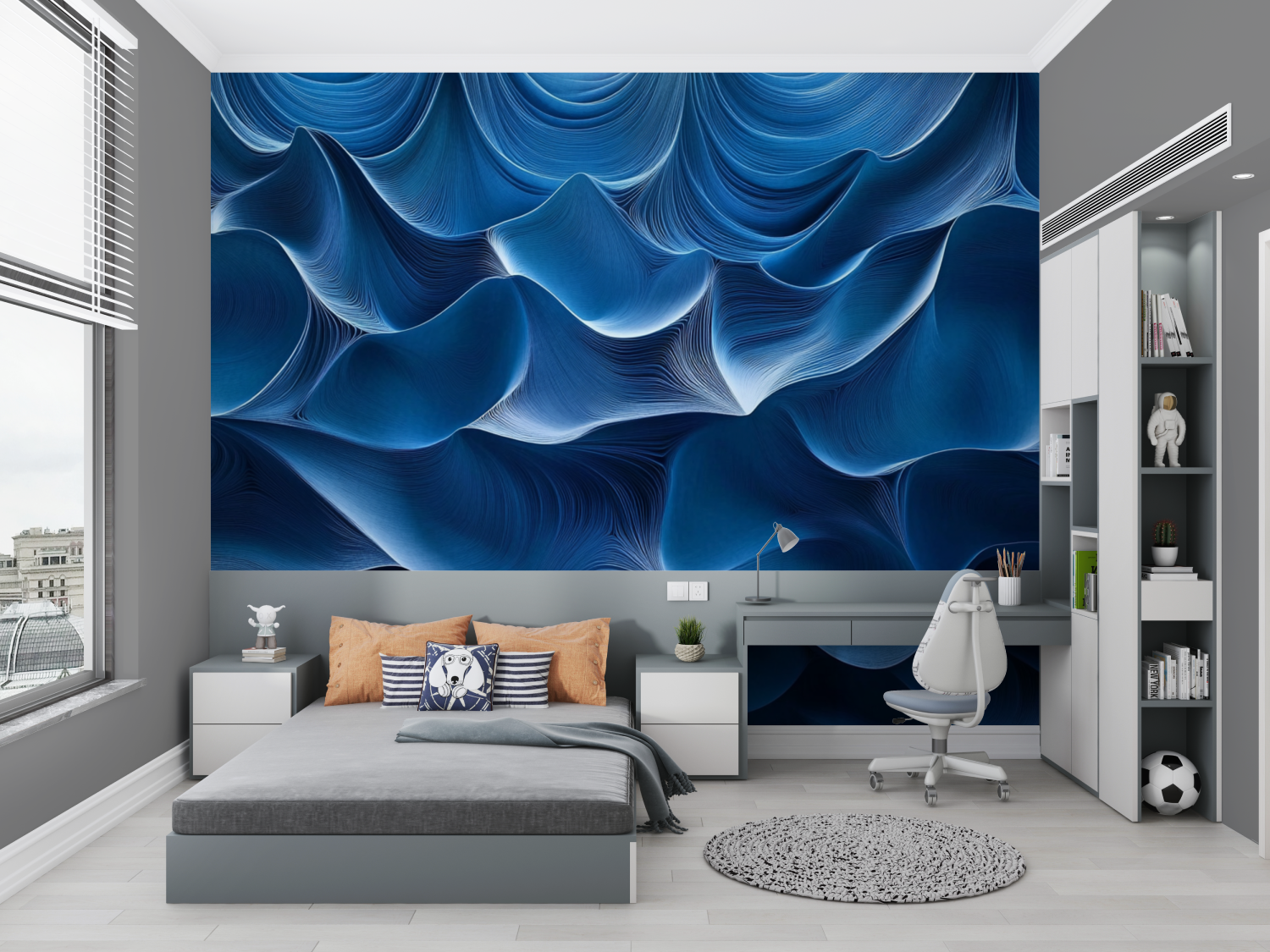 Neon Blue Wallpaper | Murals Wallpaper
