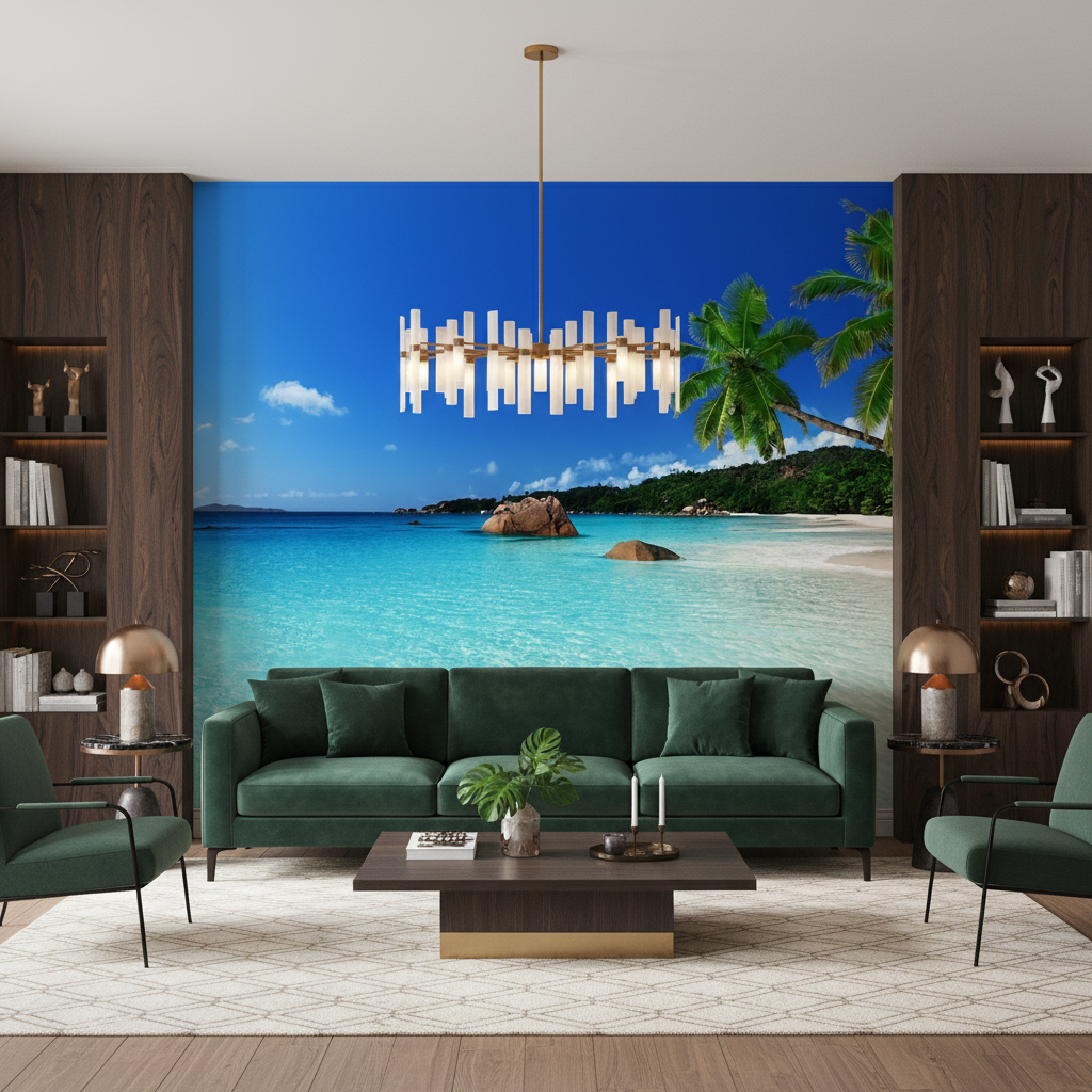 Mural wallpaper sea beach