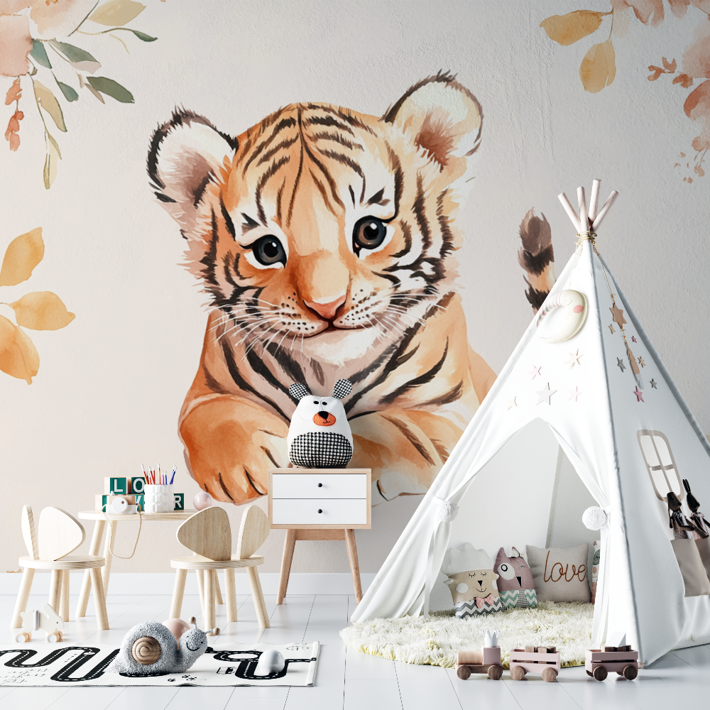 Pastel Tiger Wallpaper | Murals Wallpaper