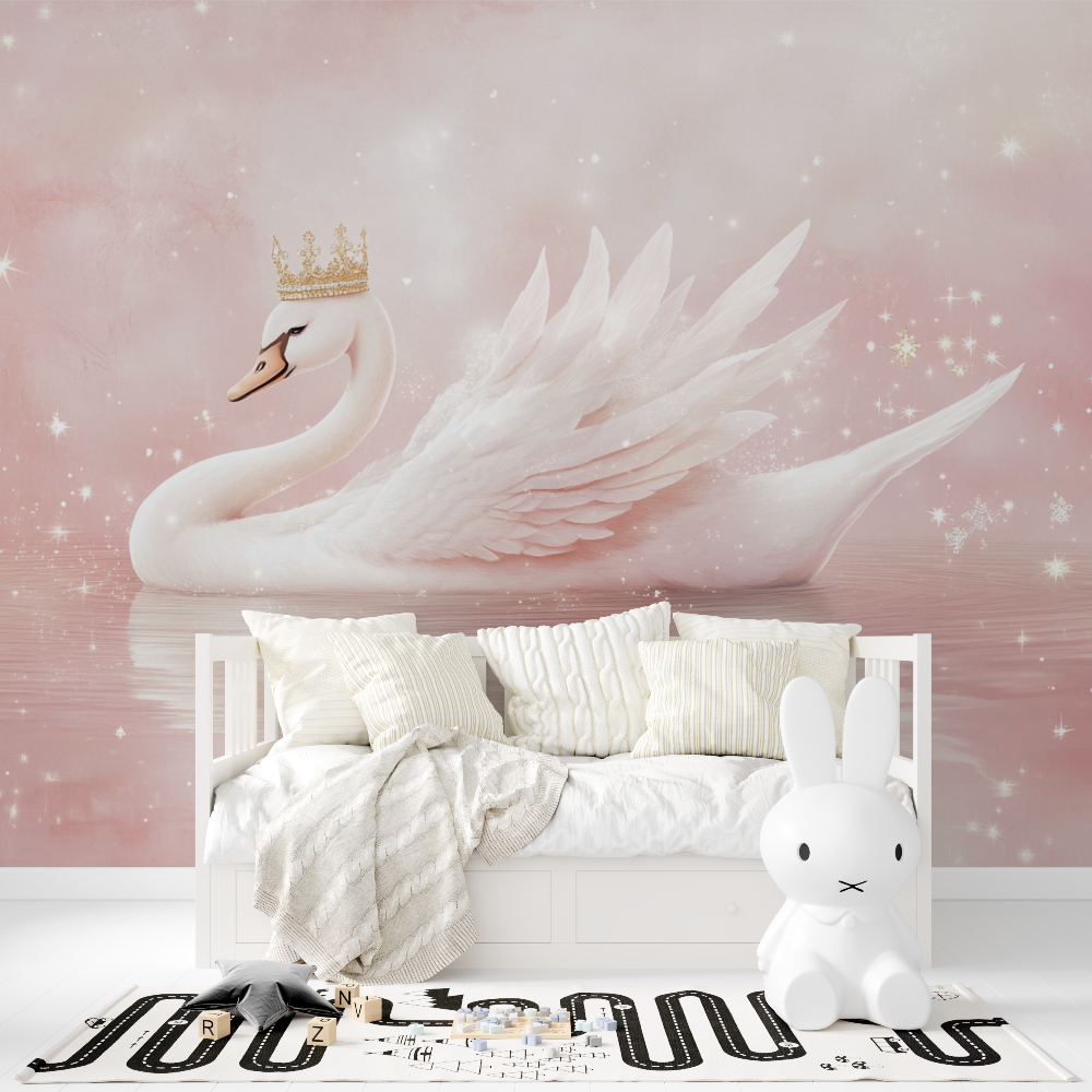 Tapeten-Tapisserie-Mädchen „Prinzessin Cygne Rose“.