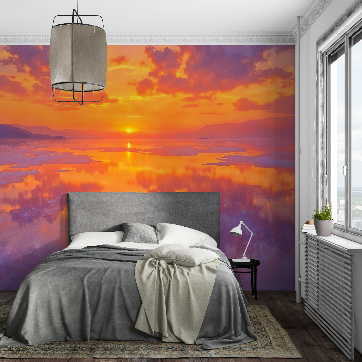 Watercolor Sunset Wallpaper | Murals Wallpaper