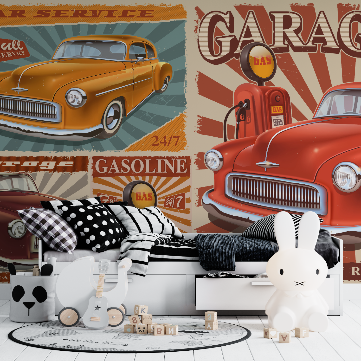 Retro Car Wallpaper USA | Murals Wallpaper