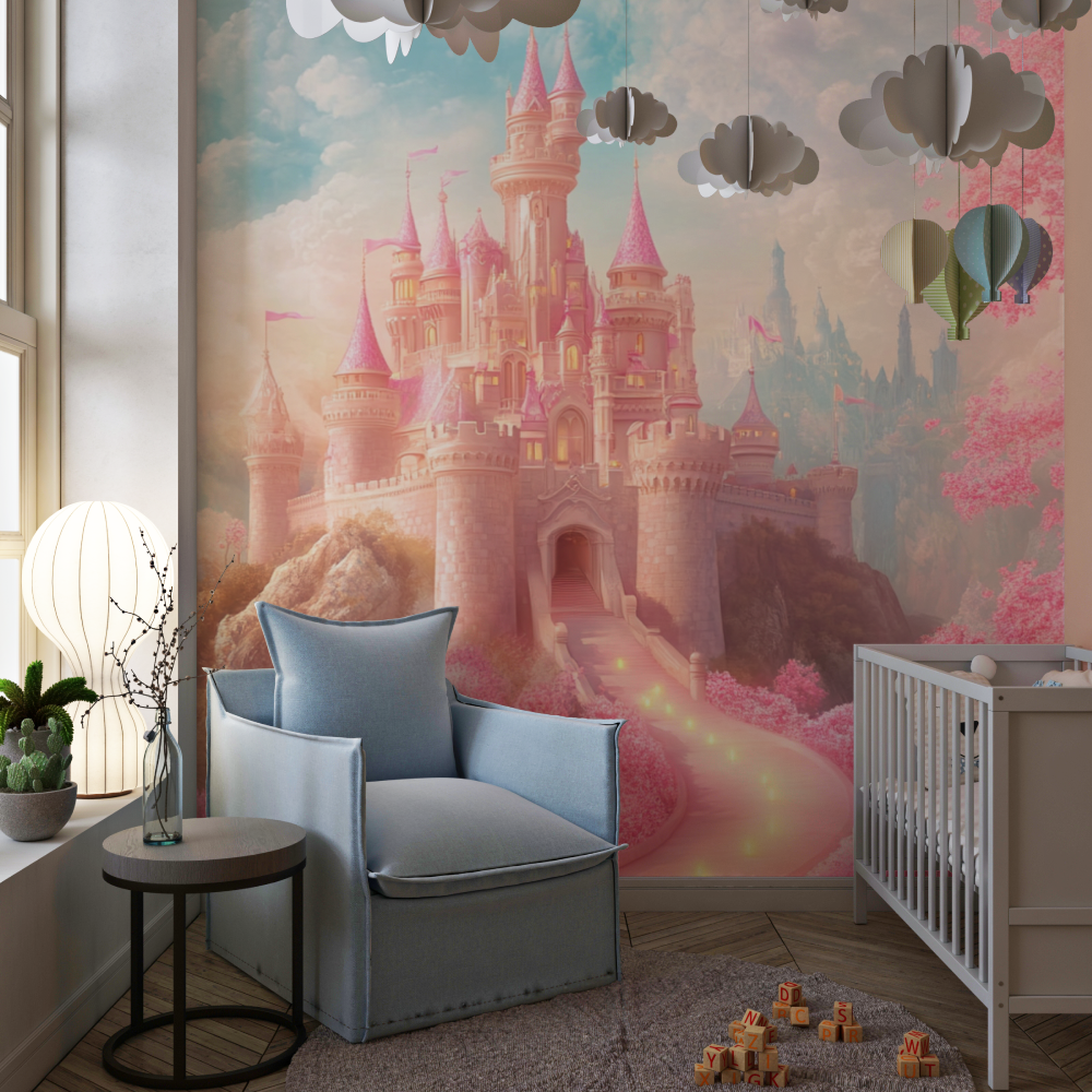 Papiergemälde „Prinzessin und ihr Schloss“-Schlafzimmer