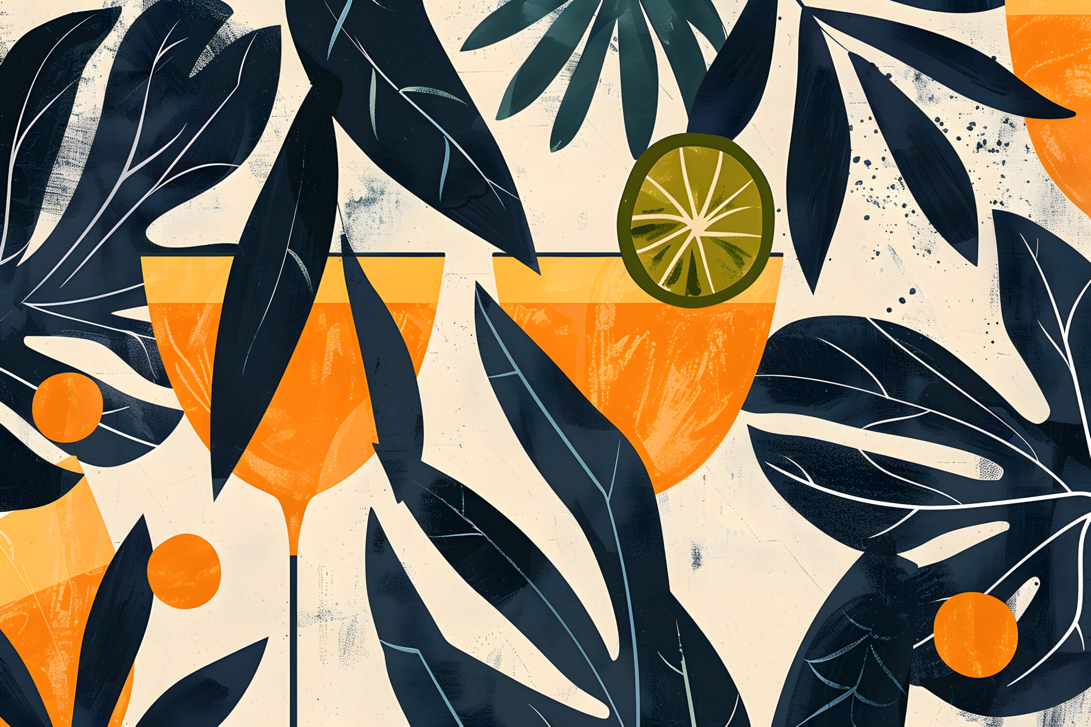 Orange Cocktail Wallpaper | Murals Wallpaper