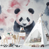 Scandinavian Panda Wallpaper | Murals Wallpaper