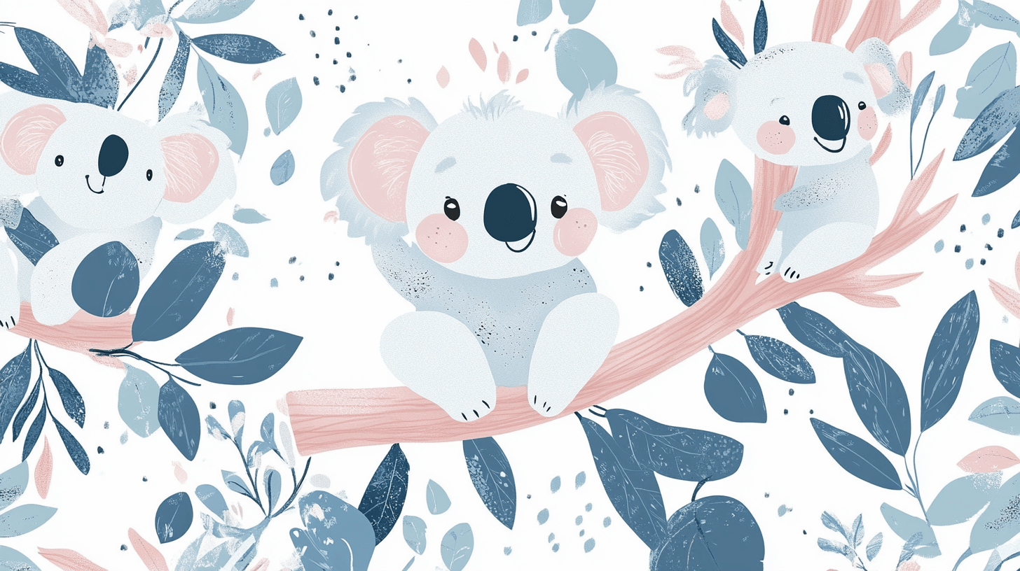 Tapeten Koala und Ambiance-Layette