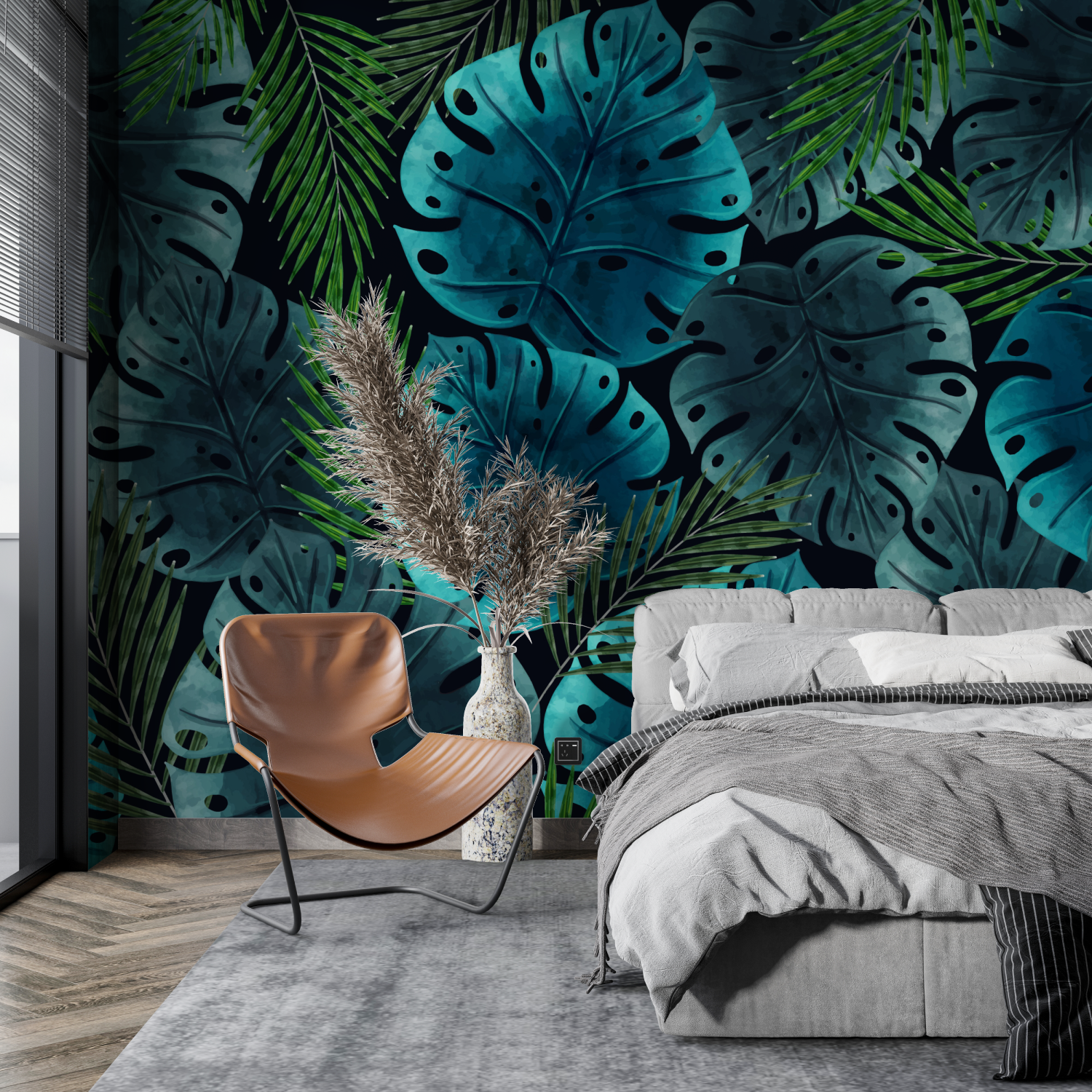 Blue and Green Jungle Wallpaper | Murals Wallpaper