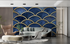 Art Deco Blue and Gold Wallpaper Replica | Murals Wallpaper
