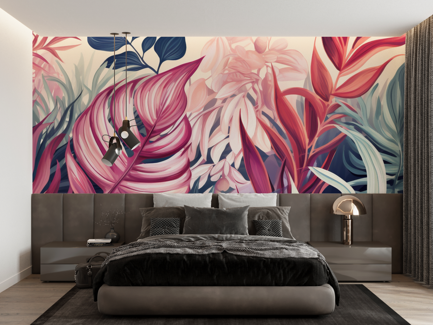 Green and Pink Wallpaper | Murals Wallpaper